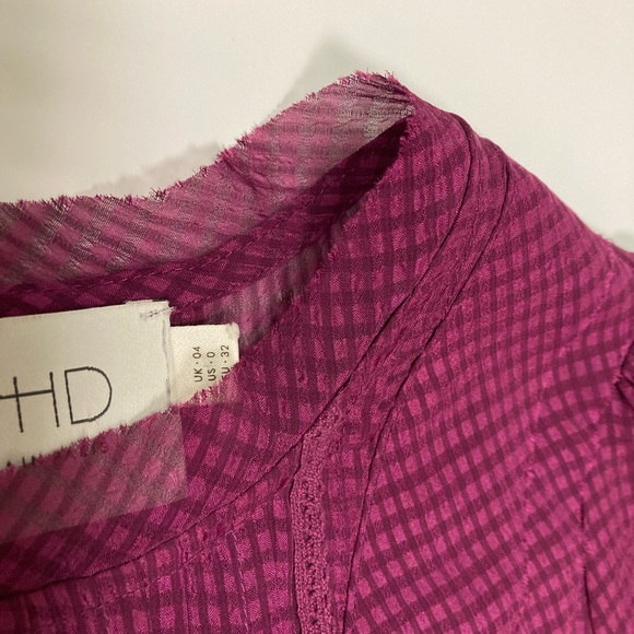 Anthropologie Burgundy (with block print) - Picture 3 of 11